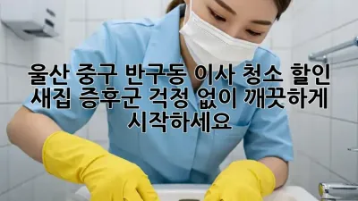 울산 중구 반구동 이사 청소 할인: 새집 증후군 걱정 없이 깨끗하게 시작하세요!